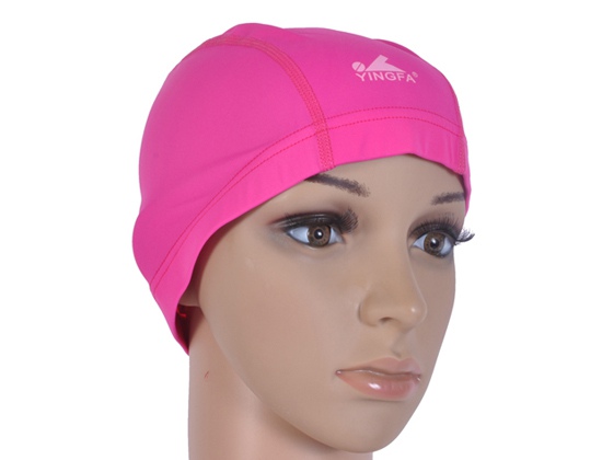 Mũ bơi vải Yingfa hồng