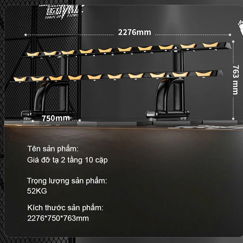 Thiết kế giá để tạ Kingbox JL002