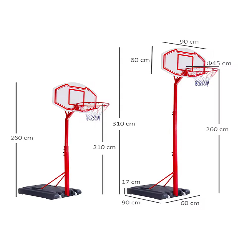 Thông số trụ bóng rổ học sinh S003