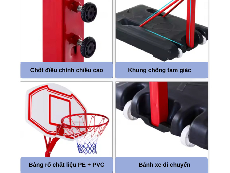 Thiết kế trụ bóng rổ S003