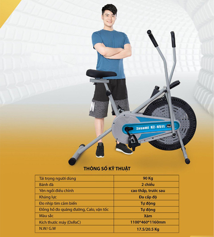Xe đạp tập thể dục Zasami KZ-6511